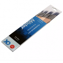 Strekpensel skrå Topp syntet Sett 4-Pack Blå