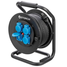 Kabeltrommel Pro 25 M   2,5 mm² – 3 uttak + USB-A/C